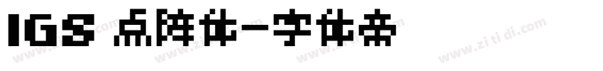 IGS 点阵体字体转换